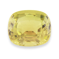 Lively cushion shape yellow tourmaline.  This untreated yellow tourmaline cushion has a chiffon yellow or medium soft yellow diamond like tourmaline with a hint of soft lemon lime.  Perfect size of almost a 5 carat yellow cushion tourmaline would be stunn