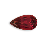 Natural untreated red ruby.  This well cut pear shape ruby is from the Umba River region of Tanzania.  Nice rich red with Madeira undertones.