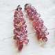 Dusty Rose Pink Sapphire Briolettes - Untreated Faceted Sapphire Briolette Grape Drops