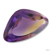 Large fancy triangular cut Ametrine.  Beautiful purple amethyst and golden citrine bicolor ametrine.  Great freeform shape for an ametrine pendant or large ametrine statement ring.