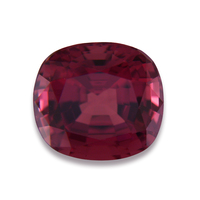 Real pretty lively cushion natural cranberry spinel.  This unusual color plum red spinel is untreated, clean and well cut.