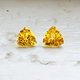 Loose Pair of Fancy Yellow Sapphire Trillions - 5 mm Yellow Trillion Sapphire Pair