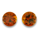 Loose Untreated Round Pair of Brown Zircons (7.5 mm)