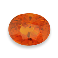 This electric orange oval spessartite garnet is super nice.  Vibrant untreated mandarin orange garnet perfectly cut is super lively with golden flashes.  This spessartite garnet is a must for the garnet ring or pendant!