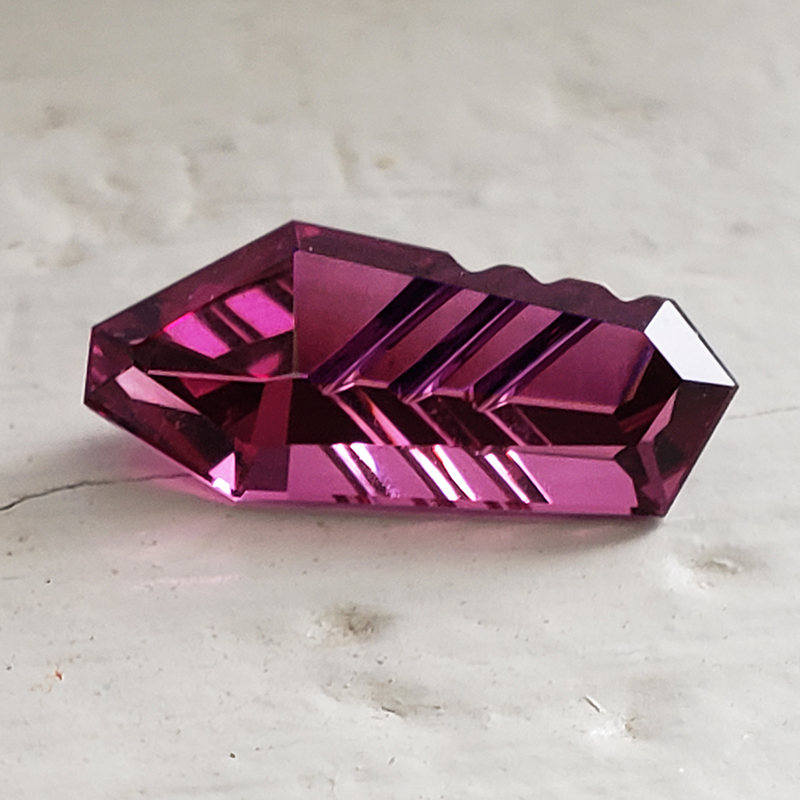 Loose Fancy Shape Custom Cut Rhodolite Garnet - Untreated Plum Red Fancy Shape Garnet - RGfc601.jpg