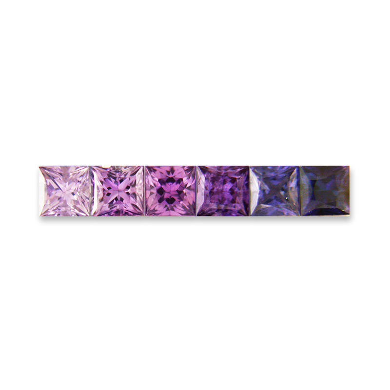 Princess Cut Square Ombre Purple Sapphires for Suites - PUS4059pc1.jpg