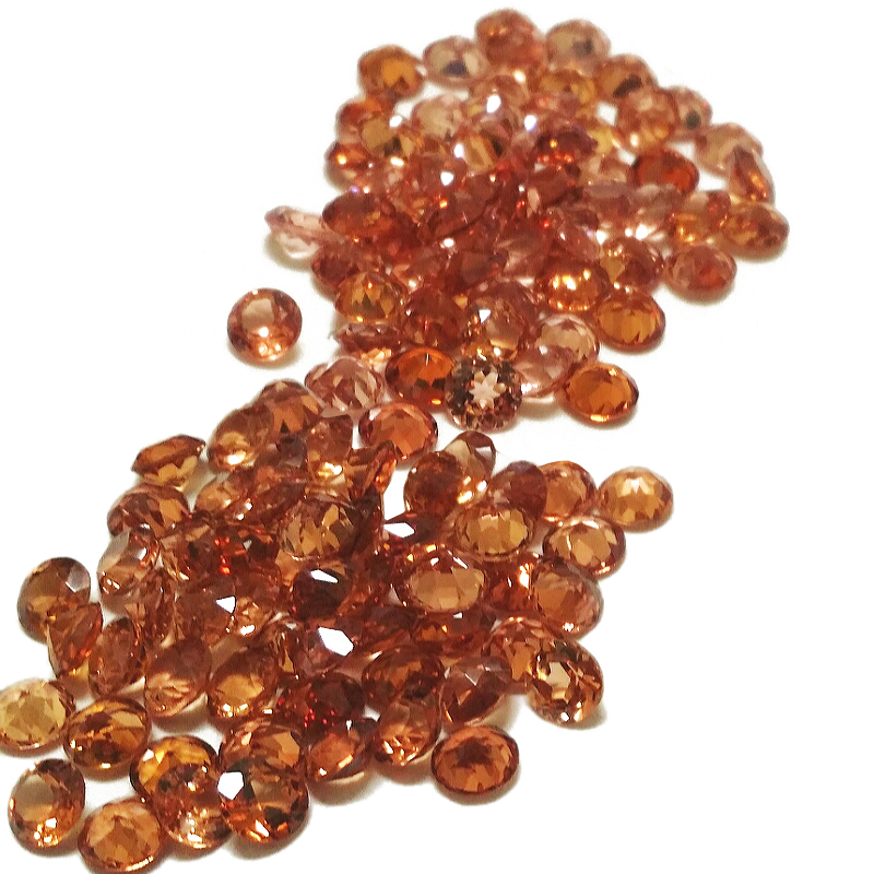 Loose Round Untreated Orange Malaya Garnet Melee 3 mm & up - MGrd-melee.jpg