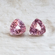 Loose Matched Pair of Light Pink Sapphire Trillions - Baby Pink Sapphire Trillion Pair