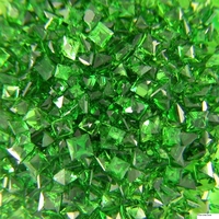 Vibrant and lively princess cut square green Tsavorite melee. Calibrated square green garnet melee in various shades of green that is typical of Tsavorite.  These untreated tsavorites start at 1.7mm and up.